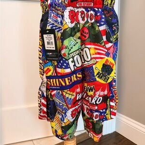 Flow Society Multicolor Comic-Print Boys Shorts